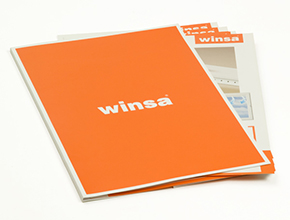 winsa broşür dosya turuncu tasarım