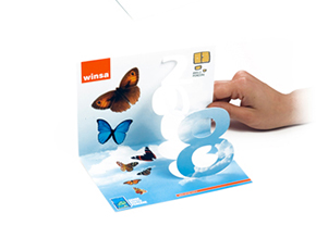 winsa yeni yıl kartı tasarım turuncu kelebek